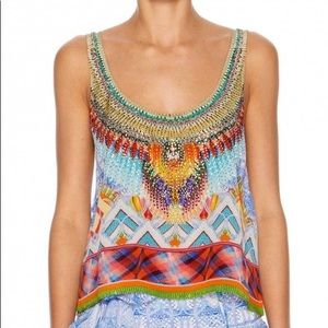 Camilla Franks Silk Swarovski Tank Top SIZE 2 M